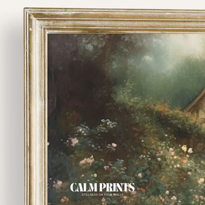 Sunny cottage garden in full bloom with vibrant petals and green foliage
