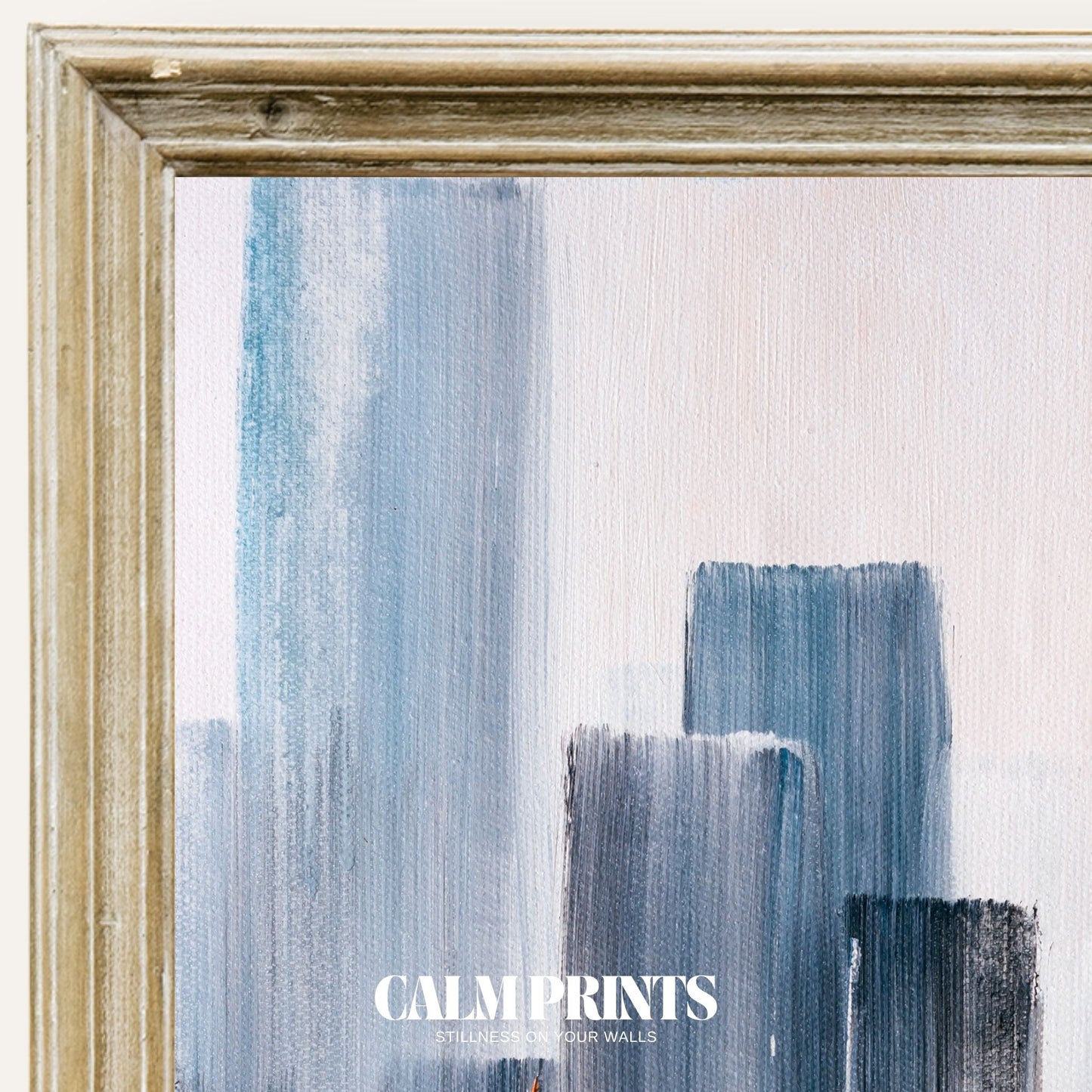 Art print of an urban reflection captured through abstract textures and lines
