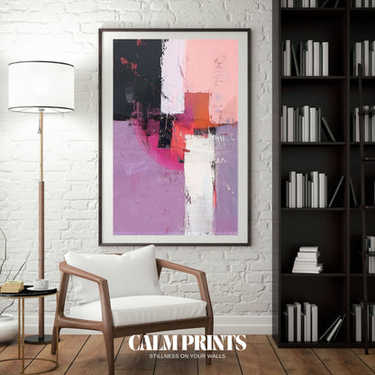 Vivid abstract canvas-style print with eye-catching colour play
