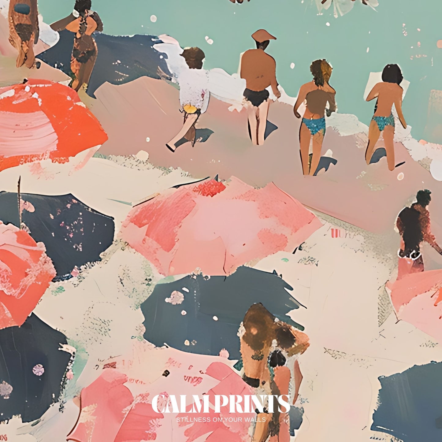 Poster of a carefree beach day filled with warmth and gentle light