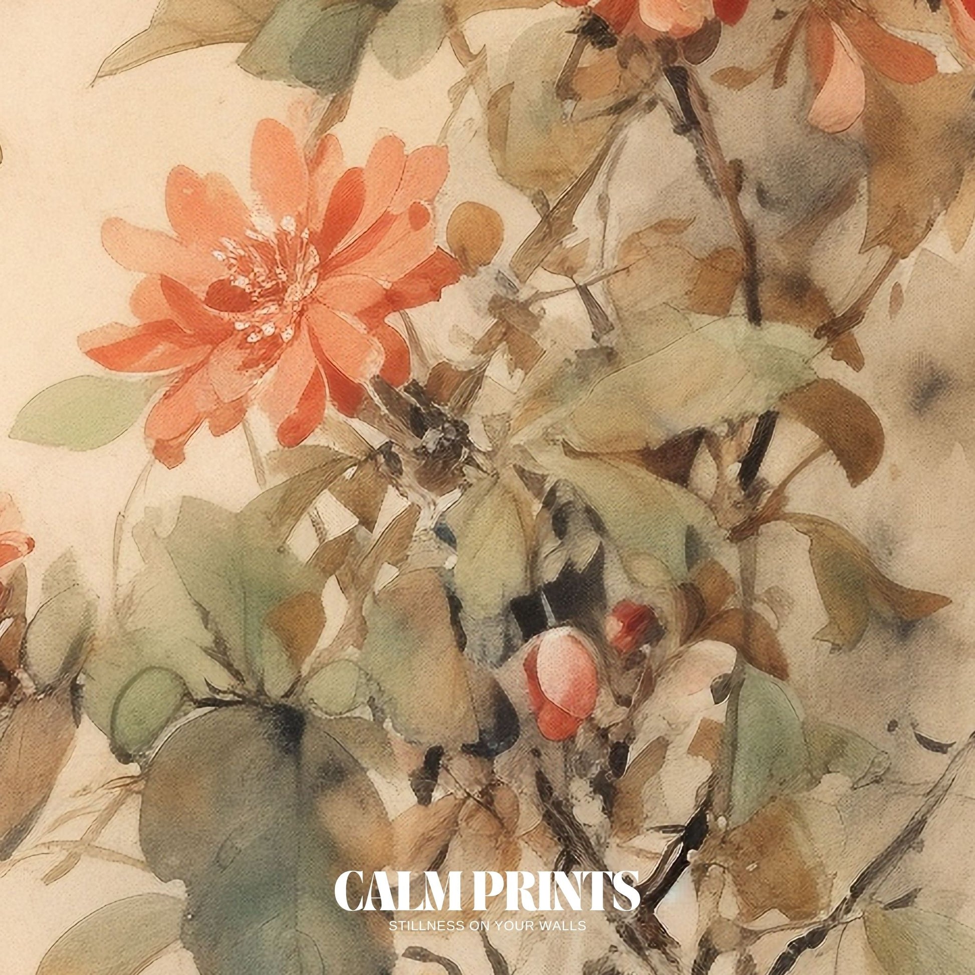 Whimsical floral scene captured in dreamy watercolour brushwork
